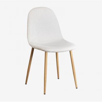 Sklum Pack 4 Chaises Velvet Côtelé Glamm Bois Naturel