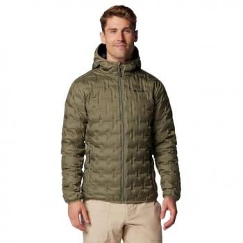 Jacket Delta Ridge II con plumón y capucha en tono stone green