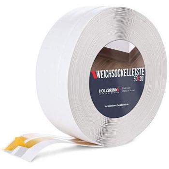 Weißer Knickleistenabschluss von Holzbrink – PVC Sockelleiste, 500 cm