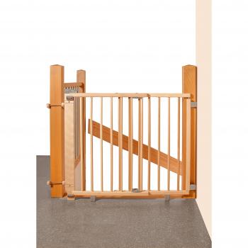 Barrière pivotée bois escalier 99,5 cm à 140 cm – protection Geuther