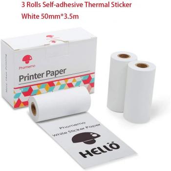 Transparent Adhesive White Thermal Paper for Phomemo M02/M02 Pro/M02S