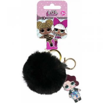 Cerdá Schlüsselanhänger Pompom Lol, Acryl, 18 cm, Schwarz