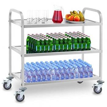 Royal Catering Chariot à 3 niveaux – 150 kg, frein RCSW‑6.2