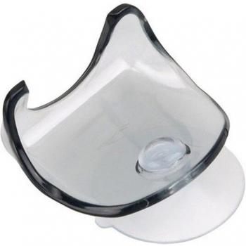 Porte-rasoir bleu gris avec ventouse pour rangement de salle de bains