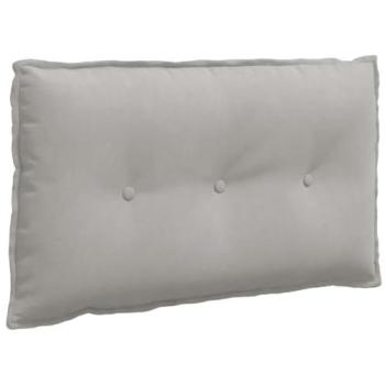 Coussin lombaire gris clair 80 x 50 cm en tissu doux