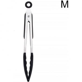 Silicone BBQ Tongs Non-Stick Stainless Steel Cooking Utensils 7 Inch