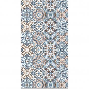 Tapis de Cuisine Vinyle Bleu 40x80 cm