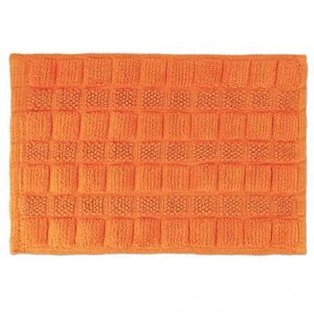 Tappeto Rettangolare da Bagno in Cotone 60x40 cm Arancione