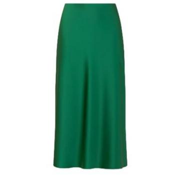 Jade Silk Midi Skirt – Size 14