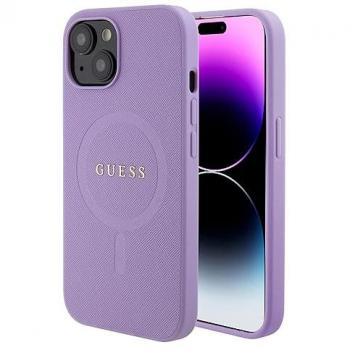 Custodia Premium Saffiano per iPhone 15 – Guess Purple