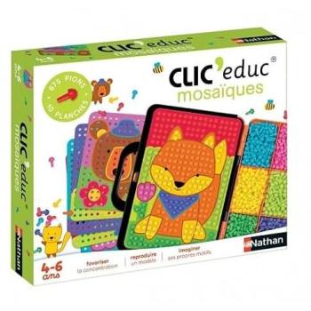 Mallette Mosaïque Animaux & Véhicules 4-6 ans – 10 Planches, 675 Pions et Clous