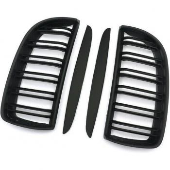 Dual Slat Grille for BMW E90 3-Series E91 2005 Matt Black