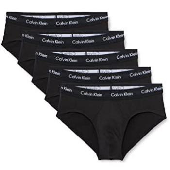 Calvin Klein Slip con Elastico Logo 5 Unità Nero XS