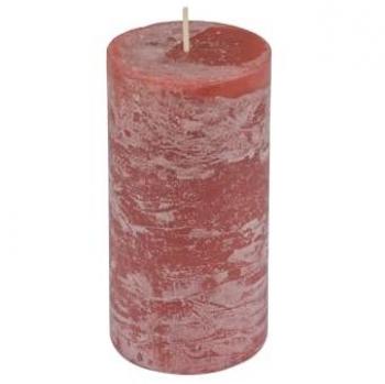 Pilar de Bougie Décoratif Rustique 10 cm Rose – Paris