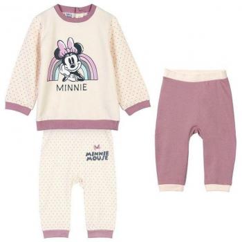 Chaqueta y pantalón conjunto Minnie Mouse gris algodón brushed