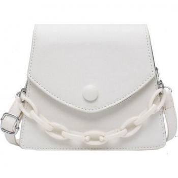 Solid Color Small PU Leather Crossbody Bag