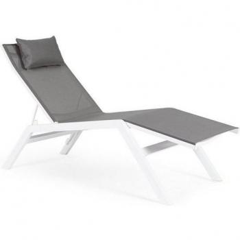 Wetterfeste Sonnenliege Krion, Aluminium, Dunkelgrau