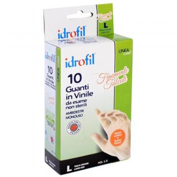 GUANTI IN VINILE L 10PZ IDROFIL<