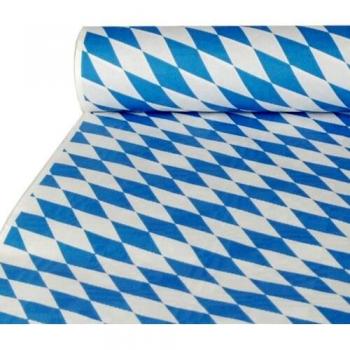 Nappe rouleau 10 m damassée Bleu bavarois