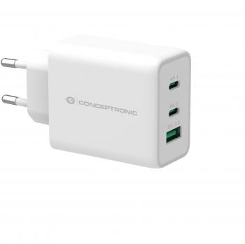 Conceptronic ALTHEA12W 65W GaN 3-Port USB-C/A Schnellladegerät mit Power Delivery (PD)