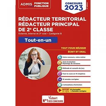 Concours Rédacteur territorial et Rédacteur principal de 2e classe