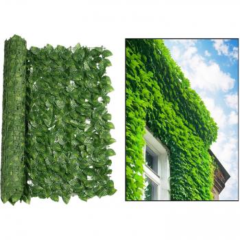 Outdoor Faux Vine Leaf Fence