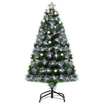 4ft White Light Artificial Christmas Tree LEDs Star Topper Tri Base