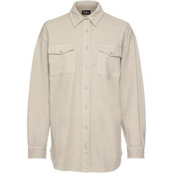 Hochgeschlossene Bluse im Used-Look