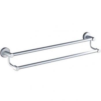 Barra de almacenamiento doble para toallas en baño