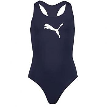 Maillot de bain Puma pour fille, modèle dos nageur, bleu marine