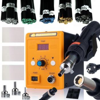 Rosfix 858D Portable Plastic Welder – 700W, 3‑Nozzle Bundle, 500g Starter