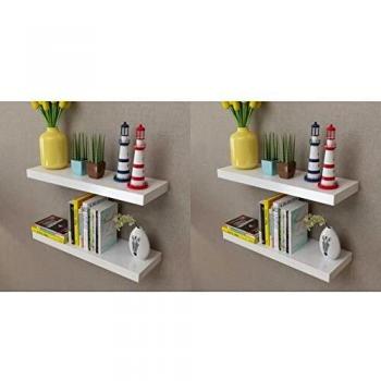Sonata Wall Shelves 4 pcs White 60 cm