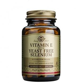 Supplément Vitamine E-Sélénium Solgar – 50 capsules végétariennes