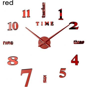 Large 3D Mirror Wall Clock