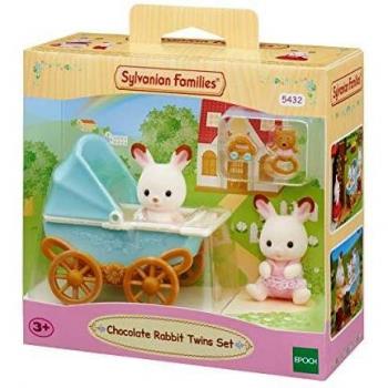 Sylvanian Families 5432 Schokoladenhasen Zwillinge mit Kinderwagen