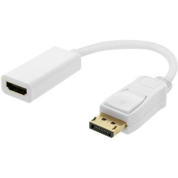 Deltaco DP-HDMI44 HDMI Kabeladapter Weiß