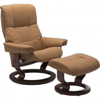 Relaxsessel Stressless Mayfair – Set mit Hocker, Classic Base in Braunfarben