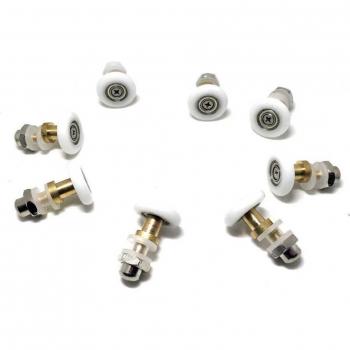 Poleas de 25 mm para puerta corredera de ducha, rodillos de cobre
