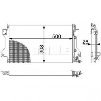 Condenseur MAHLE ORIGINAL AC 239 000P pour Climatisation PORSCHE