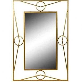 Miroir Élégant Métal 71x3x92 Doré