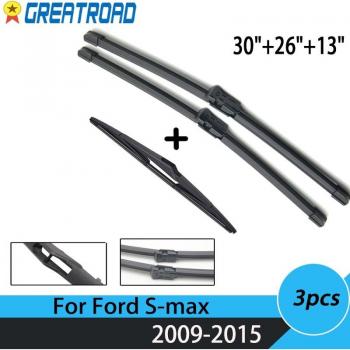 Kit de escobillas limpiaparabrisas Ford S-Max, LHD RHD, 30 + 26 delanteras y 13 trasera
