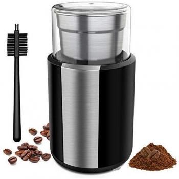 Electric 2.5oz Kitchen Grinder – Stainless Steel Bowls, Black