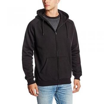 Urban Classics Men's Zip Hoody, Black, Size XL