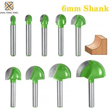 Set de Brocas de Punta Bola Vástago 6 mm para Enrutador