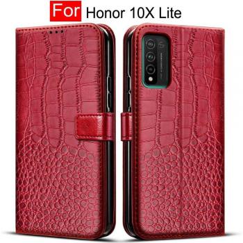 Capa de cuero con cubierta para Honor 10X Lite (Huawei)