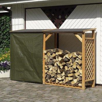 Promadino Kaminholzregal Speyer, BxTxH:119,5x68x148 cm, mit Wetterschutz
