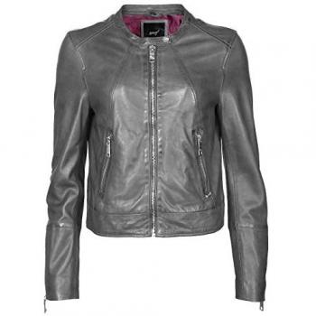 MAZE Damen Lederjacke Grenada Grau XL