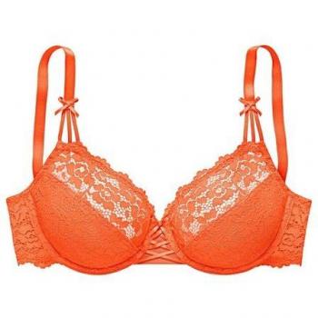 Vivance Spitzen-Bügel-BH, Größe 100E, tangerine