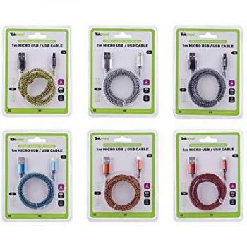 Cavo micro USB 2 A Tekmee, 1 m, multicolore