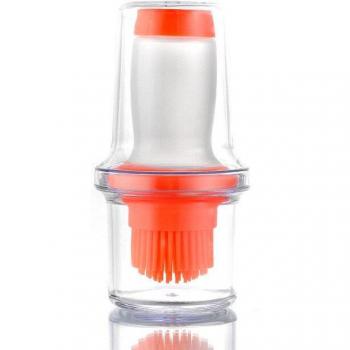 Distributeur d'huile en verre avec brosse en silicone